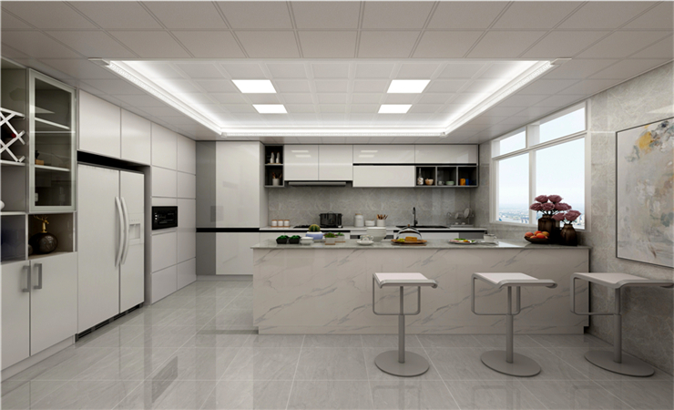 開放的廚房裝修讓室內(nèi)變得更加通透、明亮 開放的廚房裝修讓室內(nèi)變得更加通透、明亮